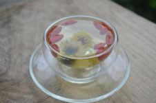 【眼部保健：枸杞八宝茶】材料：贡菊2朵，金银花8朵